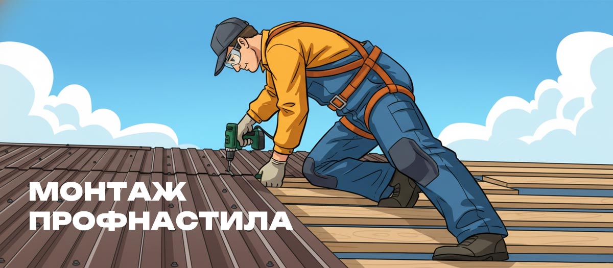 Монтаж профнастила - кровельные работы в Чеховском районе