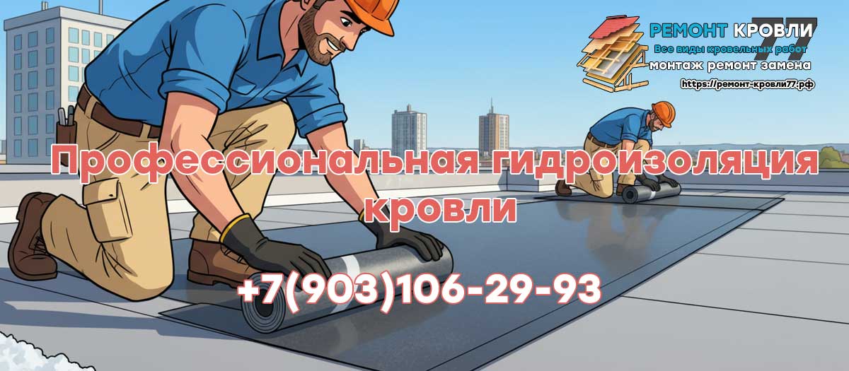 Профессиональная гидроизоляция плоской кровли в Чехове и Чеховском районе